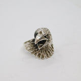 Sterling Silver Eagle Bird Of Prey Statement Ring Vintage c1970 Size Q 1/2