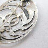 Rennie Mackintosh Style Art Deco Flower Brooch Vintage Scottish