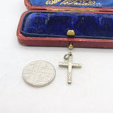Sterling Silver Crucifix Charm Pendant Vintage c1970