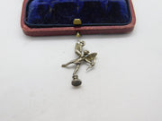 Sterling Silver Eros the Archer Statue Charm Pendant Vintage c1970