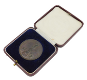20th Century Boxed Bronze 'The Bell Medal' Rifle Society Antique c1920