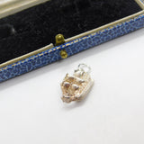 Sterling Silver Old Galleon Ship Charm Pendant Vintage c1970
