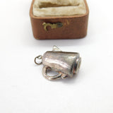 Sterling Silver Modernist Teapot Charm Pendant Vintage c1970