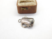 Sterling Silver Modernist Teapot Charm Pendant Vintage c1970