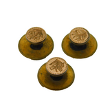 19th Century Set of Gold Fronted Gilt Metal Dress Studs Antique c1880s