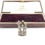 Sterling Silver Gemini Twins Charm Pendant Vintage c1970