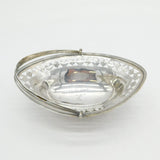 George III Sterling Silver Pierced Crescent Swing-Handle Basket Antique London
