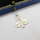 Irish Sterling Silver Lucky Shamrock Charm or Pendant Vintage 2000 Dublin