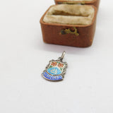 Sterling Silver Enamel Travel Shield Morecambe Charm Pendant Vintage c1970