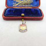 Sterling Silver and Enamel Blackpool Travel Shield Charm Pendant Vintage c1970