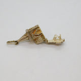 Sterling Silver Opening Church With Wedding Inside Charm Pendant Vintage c1970s