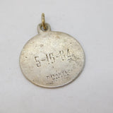 Tiffany & Co. Sterling Silver Circular ID Charm Pendant Vintage 1964