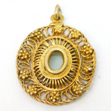 18th Century Spanish Colonial Cannetille Silver Gilt Locket Pendant Antique
