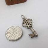 Sterling Silver 18th Birthday Key Charm Pendant Vintage c1970