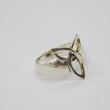 Sterling Silver Celtic Trinity Knot Band Dress Ring Vintage c1970 Size M 1/2