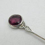 Scottish Robert Allison Sterling Silver Stone Set Celtic Teaspoons Vintage 1961