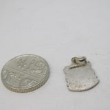 Sterling Silver Hell's Mouth Enamel Shield Charm Pendant Vintage c1970