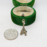 Sterling Silver Paris Eiffel Tower Charm Pendant Vintage c1970
