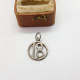 Sterling Silver 18th Birthday Charm Pendant Vintage c1970