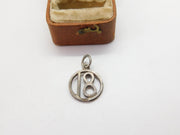 Sterling Silver 18th Birthday Charm Pendant Vintage c1970