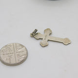 Sterling Silver Cross Charm Pendant Vintage c1970