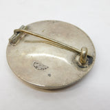 Edwardian Aesthetic Movement Sterling Silver Flying Stork Brooch Antique c1910