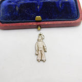 Sterling Silver Art Deco Lady Charm Pendant Vintage c1970