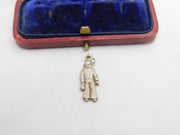 Sterling Silver Art Deco Lady Charm Pendant Vintage c1970
