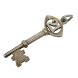 Sterling Silver 21st Birthday Key Charm Pendant Vintage c1970