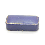 Victorian Blue Tooled Leather Jewellery Box 'Porth, Glam' Antique c1890s