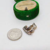 Sterling Silver Sailing Ship Charm Pendant Vintage c1970