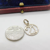 Sterling Silver 21st Birthday Charm Pendant Vintage c1970