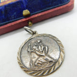 Sterling Silver St Christopher Charm Pendant Vintage c1970