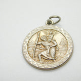 Sterling Silver Nuvo St Christopher Charm Pendant Vintage c1970