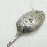 George II Sterling Silver Shell Back Mote Spoon Antique c1750 London