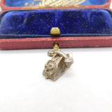 Sterling Silver Old Fashioned Telephone Charm Pendant Vintage c1970