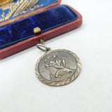 Sterling Silver St Christopher Charm Pendant Vintage c1970