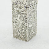 Victorian Sterling Silver Floral Jubilee Scent Bottle Antique 1884 London