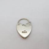 Sterling Silver  Large Heart Lock Clasp Vintage c1970