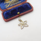 Sterling Silver Flower Charm Pendant Vintage c1970