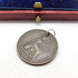 Copper William IV Farthing Coin Charm Pendant Antique 1831 Georgian