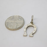 Sterling Silver Horseshoe Charm Pendant Vintage c1970