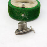 Sterling Silver Top Hat Charm Pendant Vintage c1970