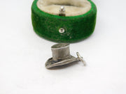 Sterling Silver Top Hat Charm Pendant Vintage c1970