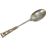 Edwardian Sterling Silver Tower Bridge, London Teaspoon Antique 1906 Birmingham