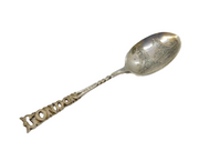 Edwardian Sterling Silver Tower Bridge, London Teaspoon Antique 1906 Birmingham
