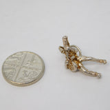 Sterling Silver Guitar Player Charm Pendant Vintage c1970