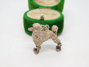 Cast Sterling Silver Poodle Dog Charm Pendant Vintage c1970