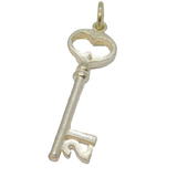 Sterling Silver 21st Birthday Key Charm Pendant Vintage c1970