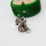 Sterling Silver Steam Engine Charm Pendant Vintage c1970